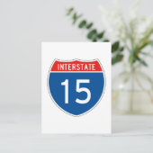 Interstatenbord 15 briefkaart (Staand voorkant)
