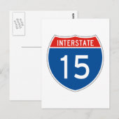 Interstatenbord 15 briefkaart (Voorkant / Achterkant)