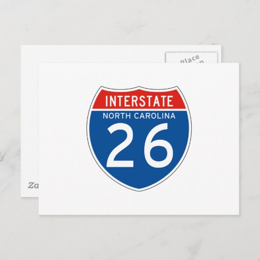Interstatenbord 26 - North Carolina Briefkaart (Voorkant / Achterkant)