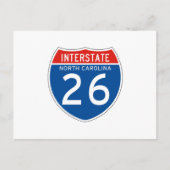 Interstatenbord 26 - North Carolina Briefkaart (Voorkant)