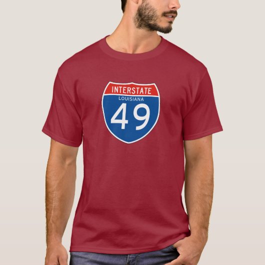 Interstatenbord 49 - Louisiana T-shirt (Voorkant)