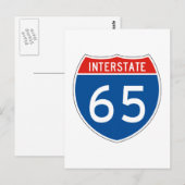 Interstatenbord 65 briefkaart (Voorkant / Achterkant)