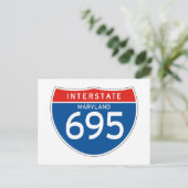 Interstatenbord 695 - Maryland Briefkaart (Staand voorkant)