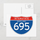 Interstatenbord 695 - Maryland Briefkaart (Voorkant / Achterkant)