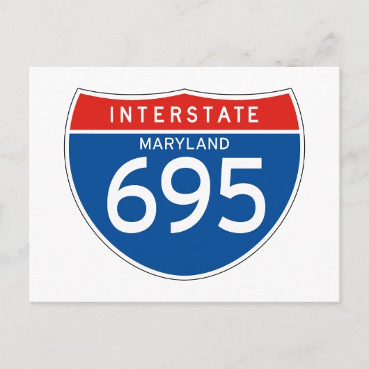 Interstatenbord 695 - Maryland Briefkaart (Voorkant)