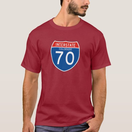 Interstatenbord 70 - Colorado T-shirt (Voorkant)