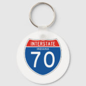 Interstatenbord 70 - Indiana Sleutelhanger (Voorkant)