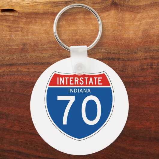 Interstatenbord 70 - Indiana Sleutelhanger (Voorkant)
