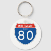 Interstatenbord 80 - Ohio Sleutelhanger (Voorkant)