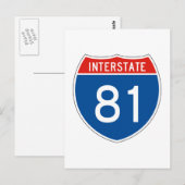 Interstatenbord 81 briefkaart (Voorkant / Achterkant)
