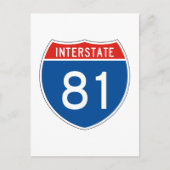 Interstatenbord 81 briefkaart (Voorkant)