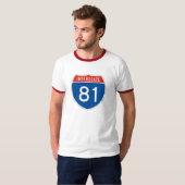 Interstatenbord 81 t-shirt (Voorkant volledig)
