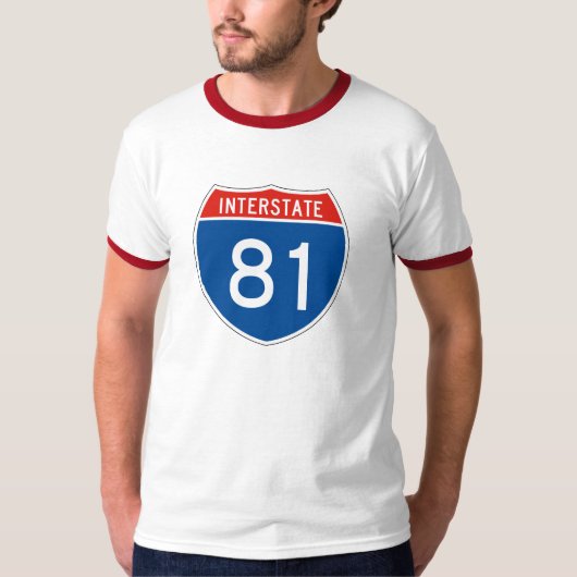 Interstatenbord 81 t-shirt (Voorkant)