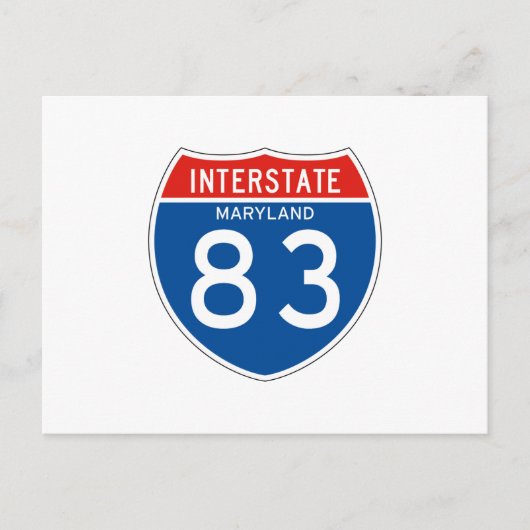 Interstatenbord 83 - Maryland Briefkaart (Voorkant)