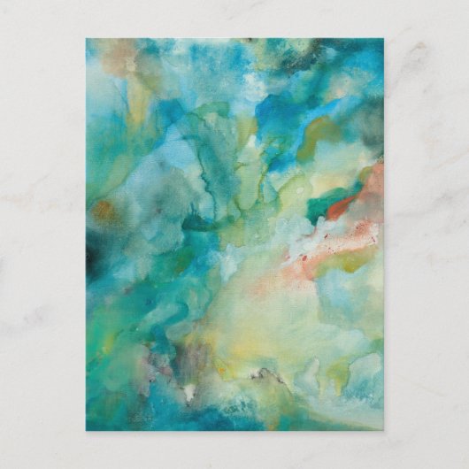 Interstellair | Blauwgroen blauw luchtruim Briefkaart (Voorkant)