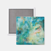 Interstellair | Blauwgroen blauw luchtruim Magneet (Voorkant / Achterkant)