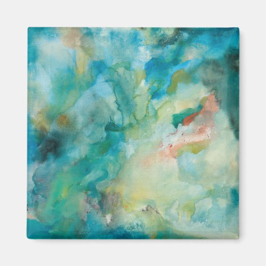 Interstellair | Blauwgroen blauw luchtruim Magneet (Voorkant)