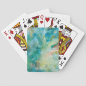 Interstellair | Blauwgroen blauw luchtruim Pokerkaarten (Achterkant)