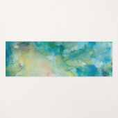 Interstellair | Blauwgroen blauw luchtruim Yogamat (Voorkant (horizontaal))