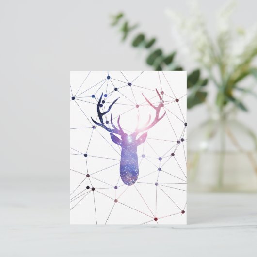 Interstellair hert briefkaart (Staand voorkant)