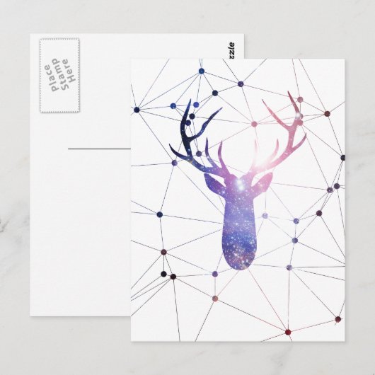 Interstellair hert briefkaart (Voorkant / Achterkant)