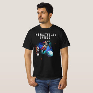 Interstellair Schild Kosmische Verdediger T-shirt