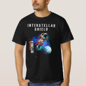 Interstellair Schild Kosmische Verdediger T-shirt (Voorkant)