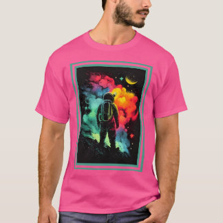 Interstellaire Odyssee Levendige Astronaut Verkenn T-shirt