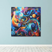 Interstellaire rhapsodie canvas afdruk (Insitu (Houten vloer))