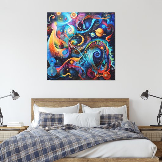 Interstellaire rhapsodie canvas afdruk (Insitu (Slaapkamer))