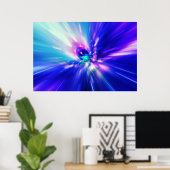Interstellaire tijdreis en hypersprong in ruimte F Poster (Thuiskantoor)