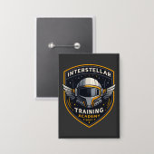 Interstellaire Trainingsacademie Sci-Fi Embleem Kn Button (Voorkant / Achterkant)