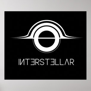 Interstellar Gargantua logo wit Poster