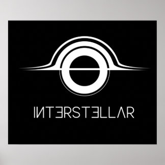 Interstellar Gargantua logo wit Poster