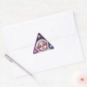 Interstellar Paws - Schattigee ruimtehond in avont Sticker (Envelop)
