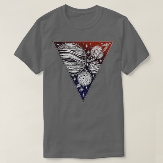 Interstellar Sacred Geometry Cosmos Planets Spac T-shirt (Design voorkant)