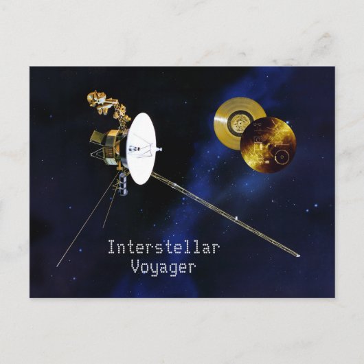 Interstellar Voyager Spacecraft Briefkaart (Voorkant)