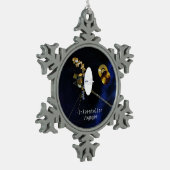 Interstellar Voyager Spacecraft Tin Sneeuwvlok Ornament (Links)