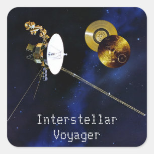 Interstellar Voyager Spacecraft Vierkante Sticker