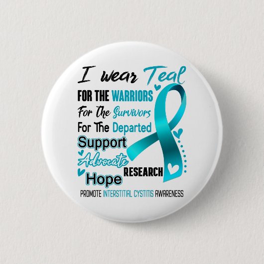 Interstitial Cystitis Awareness Month Ribbon Gifts Ronde Button 5,7 Cm (Voorkant)