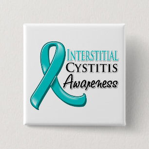 Interstitiële cystitis Bewustheid Koolstof Vierkante Button 5,1 Cm