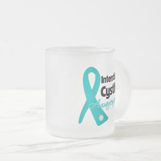 Interstitiële cystitis Bewustheid Matglas Koffiemok (Voorkant rechts)