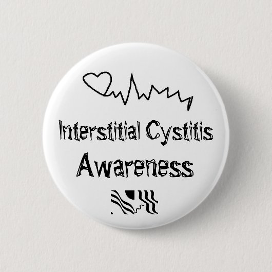 Interstitiële cystitis Bewustheid Ronde Button 5,7 Cm (Voorkant)