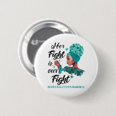 Interstitiële cystitis Bewustmaking haar strijd is Ronde Button 5,7 Cm (Voorkant /achterkant)