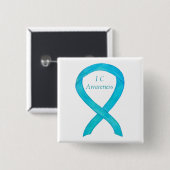 Interstitiële cystitis (IC) bewustwording Vierkante Button 5,1 Cm (Voorkant /achterkant)