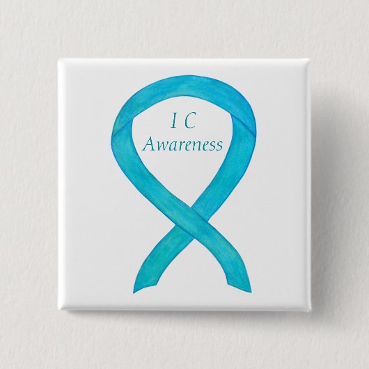 Interstitiële cystitis (IC) bewustwording Vierkante Button 5,1 Cm (Voorkant)