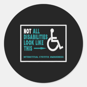Interstitiële cystitis IC Niet alle beperkingen zi Ronde Sticker