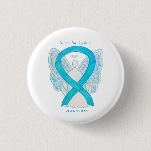 Interstitiële cystitis sensibilisering ribbon Ange Ronde Button 3,2 Cm (Voorkant)