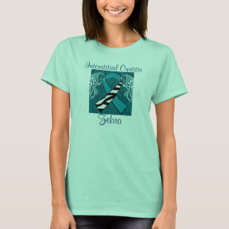 "Interstitiële cystitis Zebra" lint-T-shirt - Blau T-shirt