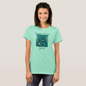 "Interstitiële cystitis Zebra" lint-T-shirt - Blau T-shirt (Voorkant volledig)